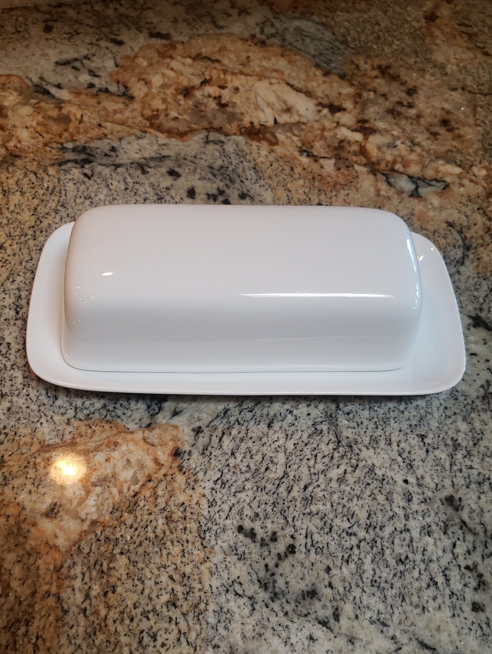 Crate And Barrel White Butter Dish